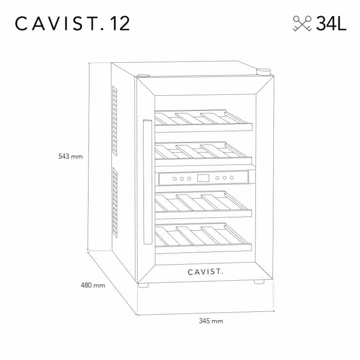 cantinetta cavist 12 dimensioni